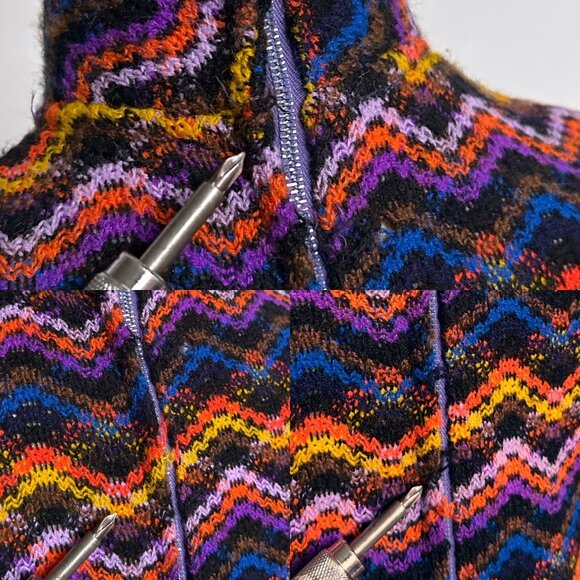 70s vintage maxi dress empire waist maxi sweater top Long sleeve mockneck. - Picture 11 of 11